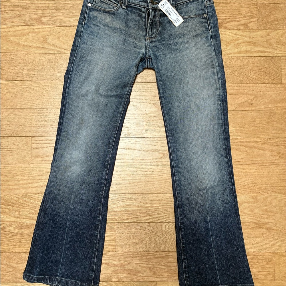 PAIGE Women's Faded Blue Bootcut Jeans